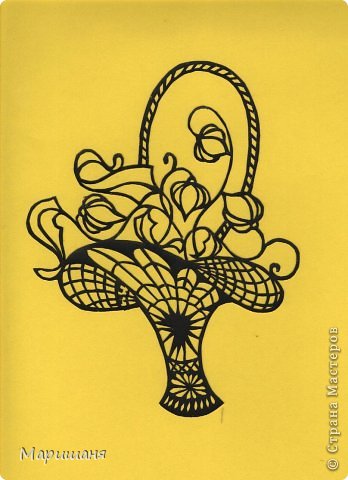 это первый вариант всех корзиночек. Кое-что возможно надо еще подправить, вот в этой например, надо серединочку слегка подрисовать. Вообще эта корзиночка никак не давалась, я ее три раза вырезала.  (фото 17)