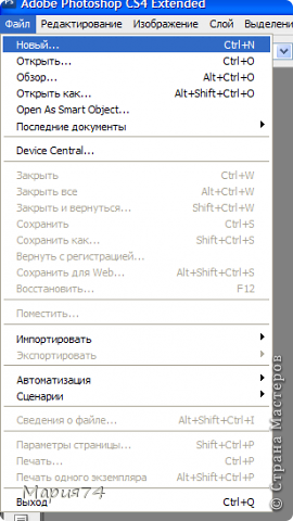 Даем имя или соглашаемся с предложенным - ОК. Всё, узор в памяти. Эту картинку можно закрыть, она больше не понадобится. Храним её на память. Ну и на случай слёта ФШ или переноса на другой комп. 
Теперь нужно создать фон для печати. Для этого создаем в Фотошопе (ФШ) новый документ - в меню Файл - Новый (сочетание клавиш Ctrl+N) (фото 5)