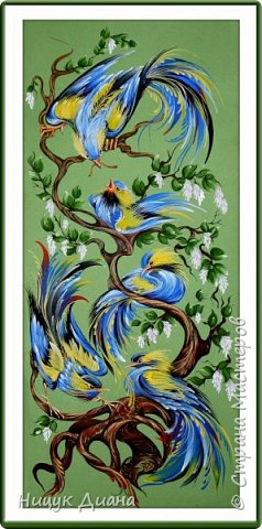 Изначально, понравилась вот эта работа, не знаю какого автора.  Я попробовала её сделать на свой вкус, под свой тёплый интерьер.  (фото 1)