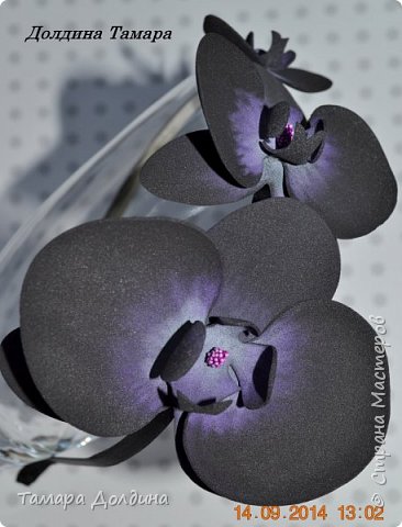 Аксессуар для волос. Ободочек "Black Orchid" (фото 2)