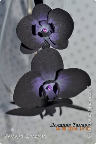 Аксессуар для волос. Ободочек "Black Orchid" (фото 3)