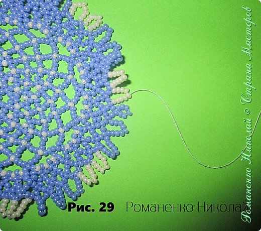 Мастер-класс, салфетка из бисера (фото 30)