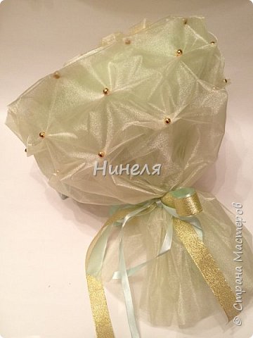 Георгины и органзовые букеты (фото 9)