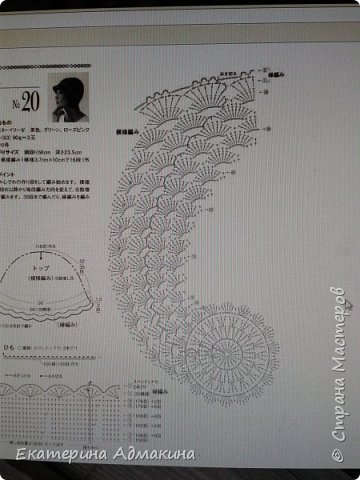 Схема шапочки, тоже с какого то сайта, фотографировала на телефон. Но думаю здесь все понятно. (фото 3)