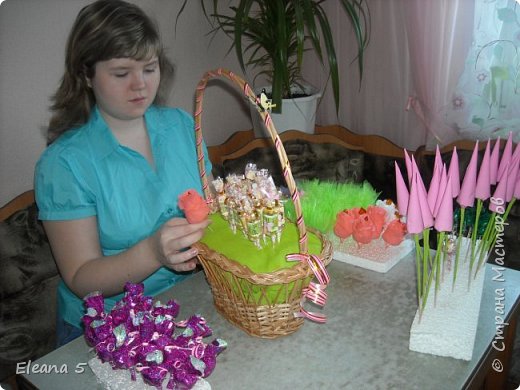 Моя доченька делает большой сладкий букет, готовимся к городскому конкурсу, заняли 1 место! (фото 14)