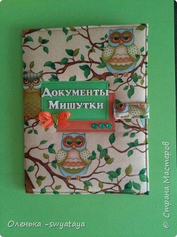 Текстильные папочки для детских документов .Внутри пластиковый кармашек для СНИЛС,плотные файлы для документов. (фото 18)