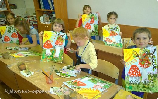 а 6-летние нарисовали мухоморчики (фото 52)