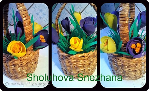 Мои первые цветочки из фома (фото 5)
