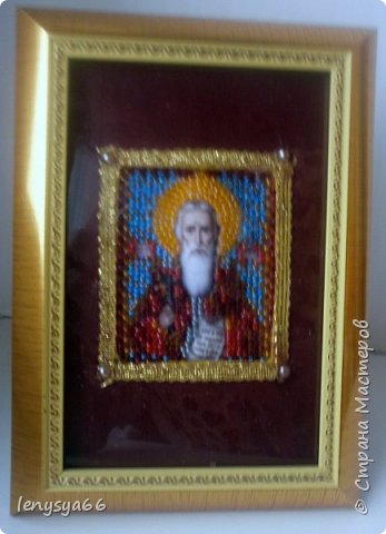 Во-вторых, икона Св. Максима. Вышивка бисером. (фото 2)