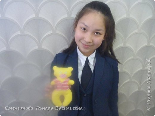 Саитова Камилла, ученица 5 "Б" класса, 12 лет сшила медвежонка в одежде (фото 10)