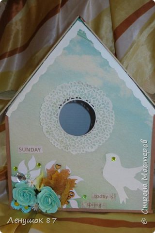 Всем привет! Долго думала, какой же сделать скворечник на конкурс. И вот--------готов красавчик! Отдавать жалко (фото 1)