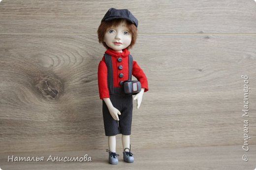 Голова, руки, ноги из из самозатвердевающей глины La Doll, тело текстильное. (фото 3)