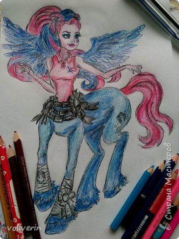 30 кукол Монстер Хай (Monster High) нарисованных ручками и цветными карандашами (фото 14)