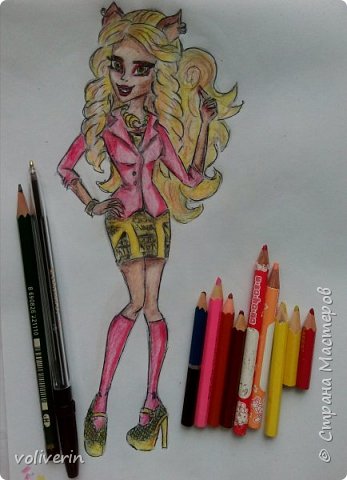 30 кукол Монстер Хай (Monster High) нарисованных ручками и цветными карандашами (фото 7)