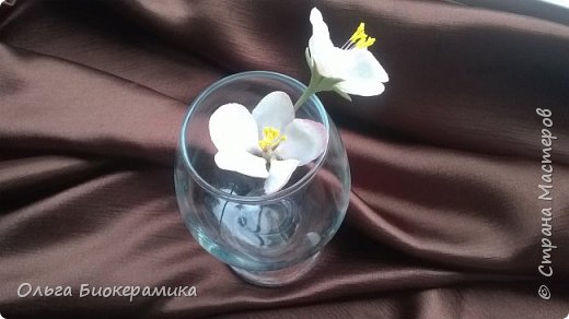 Шпильки для волос из холодного фарфора "Яблоневый цвет" (фото 4)
