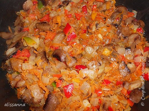 Зажарка может быть разнообразная....
ГРИБНАЯ....( лук...морковь...болгарский перец...грибы...специи и соль ) (фото 3)
