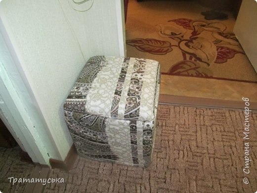 Да, и чехол для пуфика, из остатков занавесочки. (фото 6)