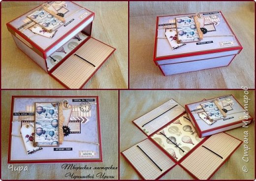 Доброго времени, уважаемые мастера. Сегодня я с новыми работами-два Magic Box,-волшебные коробочки.Но не простые, а огромные))) Размер 20 х15 х10 см. Внутри тоже не совсем стандартно. В мужском варианте совсем аскетично.Пожелание было такое. Просто резиночки, для крепления различных подарочков. Такой Мэджик-это вариант подарка для человека, у которого всё есть. Которого не удивишь и не порадуешь деньгами в конверте,бутылкой сп.напитка и т.п. Но такому имениннику можно подарить эмоции и удивление. А все перечисленные банальности идут уже как дополнение... Варианты вложимого могут быть различные, в том чисте : Мини-напиток в центре,мужской шоколад, денежные купюры,сертификат, пачка "чего-нибудь", что и положила заказчица))) Ну вы поняли) Но нельзя исключать и ключи от машины и ювелирные изделия. (фото 1)
