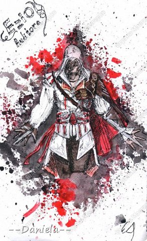 А такой же технике нарисовался шикарнейший персонаж Assassin's creed Эцио Аудиторе да Фиренце...
А5 (фото 9)