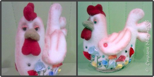 Ах, ну какой же он добрый и мягкий, этот петушок от Натальи, он как будто греется на солнышке в цветочной клумбе! Цветы такие нежные, все из лент моих любимых расцветок! Я влюблена в зайчиков-медведиков Натальи, теперь у них есть свой домашний петух. Подробности тут https://podjem-tal.ru/node/1055696 . (фото 19)