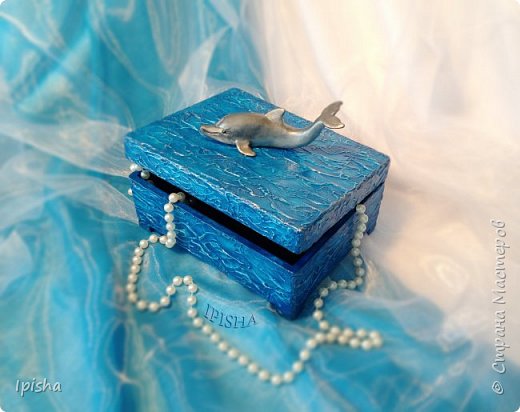 шкатулка Дельфин и Русалка - Dolphin and Mermaid jewerly box (фото 4)