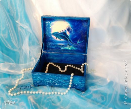 шкатулка Дельфин и Русалка - Dolphin and Mermaid jewerly box (фото 5)