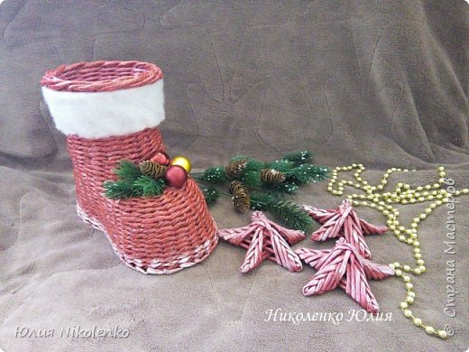 Сапожок новогодний-рождественский! (фото 1)