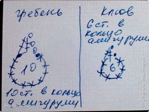 Гребень - связать  3 штуки
Надеюсь понятно, если что пишите... (фото 7)