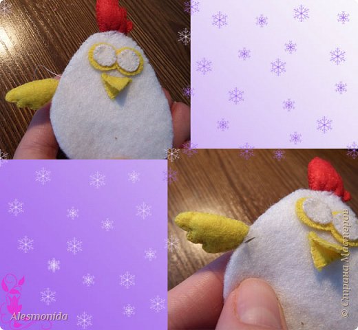 Доходим до места, где должно быть крыло, и также вшиваем его: (фото 16)