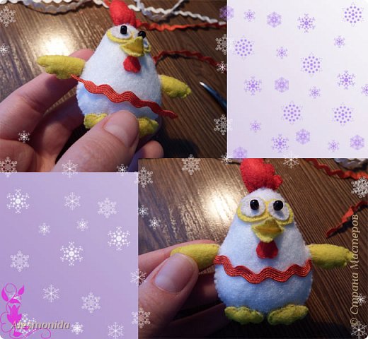 Далее берем тесьму и клеим на брюшко нужной длины: (фото 27)