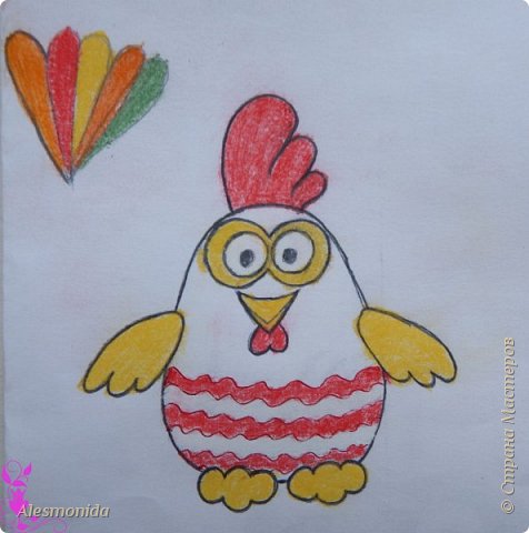 Рисунок петушка придумывала сама: (фото 2)