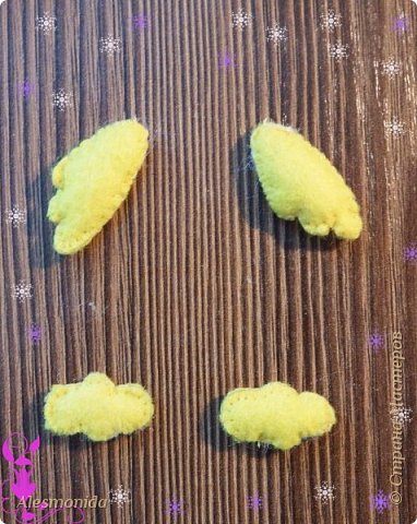 Дальше - крылышки и лапки, сшиваем и набиваем синтепоном: (фото 8)