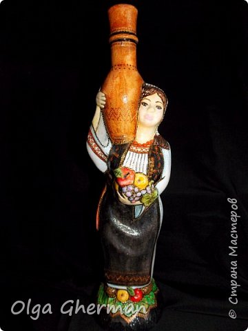 Бутылки интерьерные, декоративные. Роспись бутылок. (фото 18)