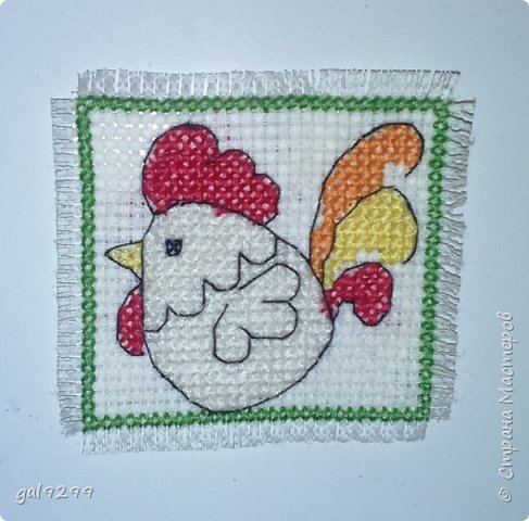 Такой магнитик. Схема из журнала  Cross Stitch. Было 3 штуки. (фото 4)