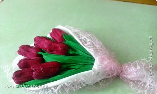 цветы из гофрированной бумаги