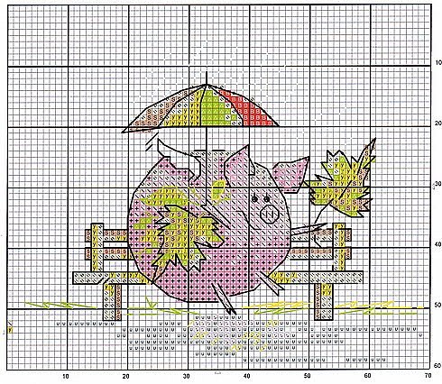 СХЕМЫ взяты из ЯНДЕКС-КАРТИНКИ по запросу "вышивка свинки" (фото 57)