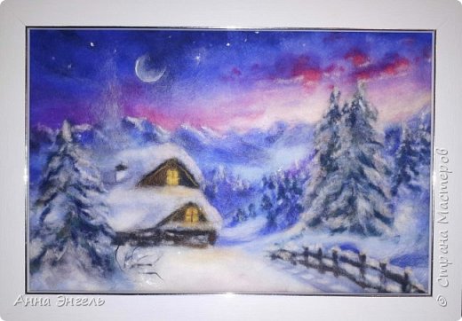 Сочельник - 21x30 - Шерстяная акварель. Авторская работа.
Germany, Solingen, Anna Engel, Wool painting - 21x30 - Christmas Eve (фото 5)