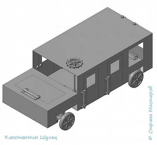 Hummer был собран более 10 лет назад.
В 2010 году создал 3D-модель на основе оригинала (фото 1)