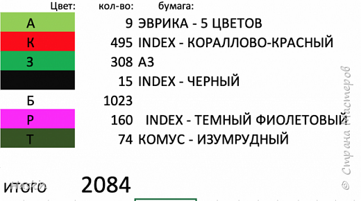 Нам понадобится:
Р - темный фиолетовый - заменил розовым. (фото 4)