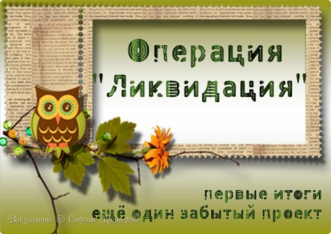 Привет-привет! Рада видеть вас на своей страничке)
И сегодня я пришла рассказать, как проходит моя личная "Ликвидация", начатая с пинка Регины Муравьишки. Огромное ей спасибо за потрясающий пинок в нужном направлении, придавший сил наконец взять в руки и себя, и свои многочисленные хвосты)
Пост Регины тут - https://podjem-tal.ru/node/1203995

С момента начала операции прошло ровно две недели и я готова вам рассказать о первых итогах) (фото 1)