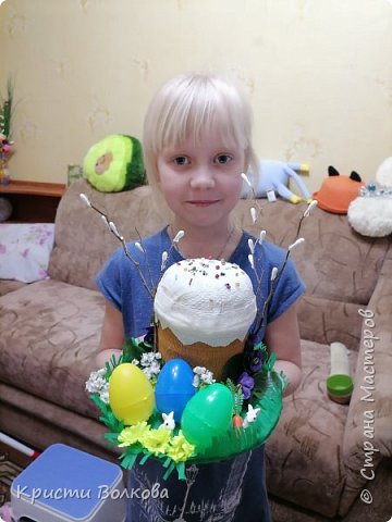 #поделка #вшколу #пасха #пасхальныйкулич #декор #светлаяпасха (фото 1)