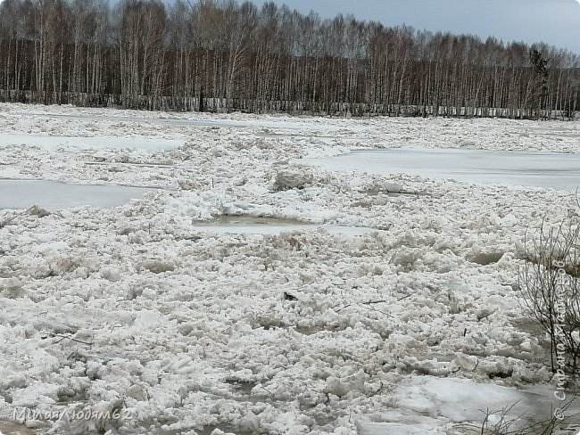 тут тоже затор, но льдины меньше, а между нами много крошева. (фото 79)