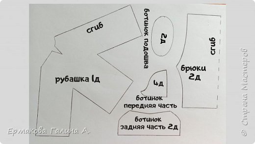 Выкройка одежды и ботиночек. (фото 4)