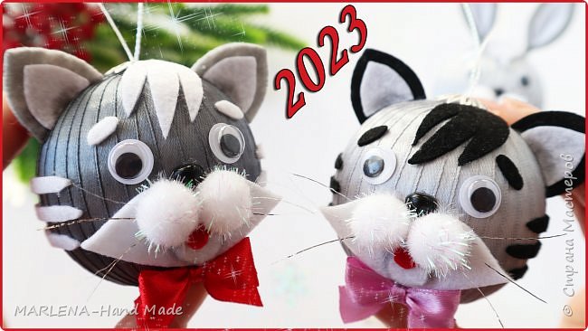 ?? КОТ (КРОЛИК) - СИМВОЛ 2023 ГОДА ? Cat DIY. Christmas decorations ?