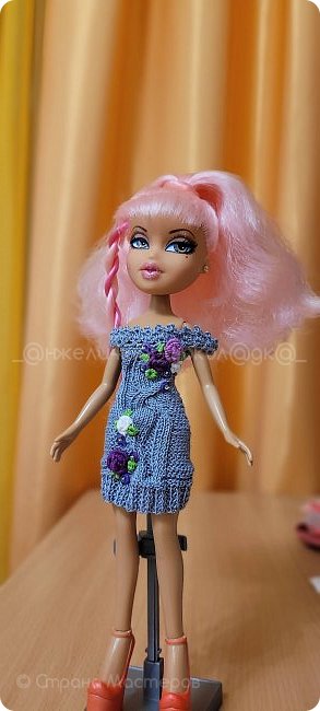 Мастер-класс вязаное платье для куклы Bratz или Monster High (фото 24)