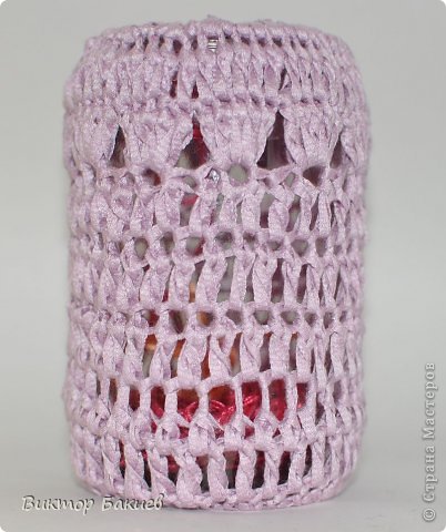 Для начала мы с бабушкой связали вазу. Бабушка помогла мне с рисунком- ракушки.  (фото 2)