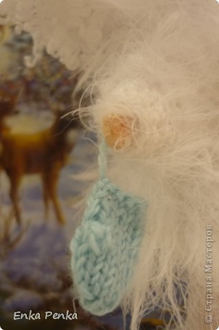 Варежка на веревочке. Можно надеть на ручонку. Размер-1см. (фото 13)