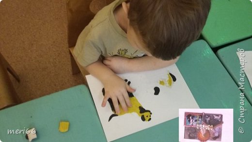 аккуратно поправляет, чтоб не было бугорков на собаке (фото 4)