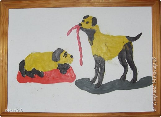 Собака летом жила со щенками у нас во дворе , а осенью остался только один  и приносила им еду (фото 1)