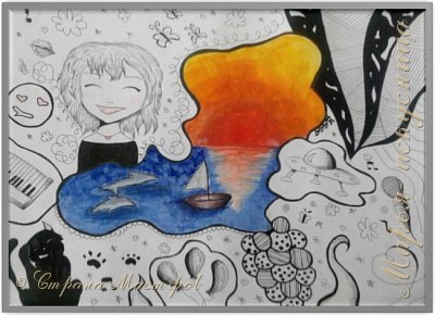 Музыка в душе играла -
Легкий, простенькмй мотив -
Без конца и без начала. 
Автору давая сил...
/Бриклин А./ (фото 1)